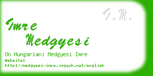 imre medgyesi business card